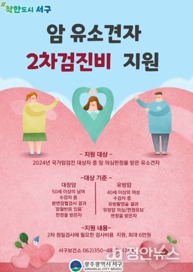 서구, 암 유소견자 2차 검진비 지원