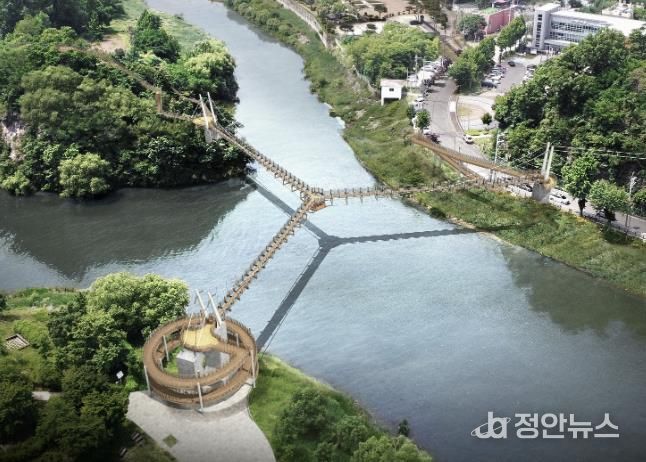 Y자형 출렁다리 조감도