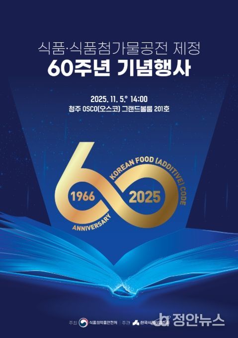 '식품 및 식품첨가물 공전 제정 60주년 기념행사' 포스터