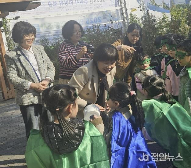 수원시 영통구 매탄1동, 사랑유치원과 우유팩 교환 체험 활동 실시
