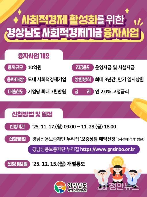 '사회적경제기금 융자사업' 카드뉴스