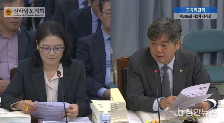 행정사무감사 중인 박원종 전남도의원