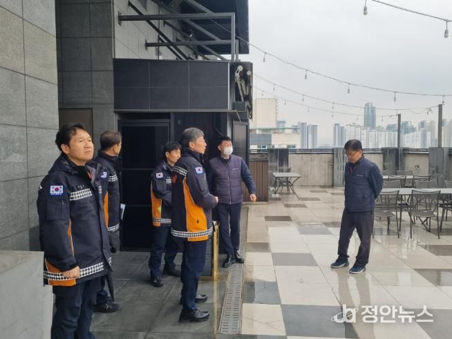 천안서북소방서, 겨울철 화재예방 “오엔시티호텔” 현장 지도방문 실시