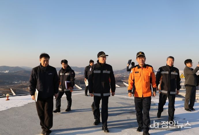 충남소방본부, 도내 최고층 건축물 ‘펜타포트’ 안전관리 현장 점검