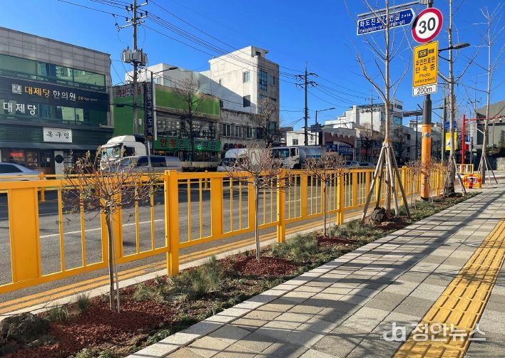 인천 동구, 새천년·화도진로 가로녹지 조성 완료