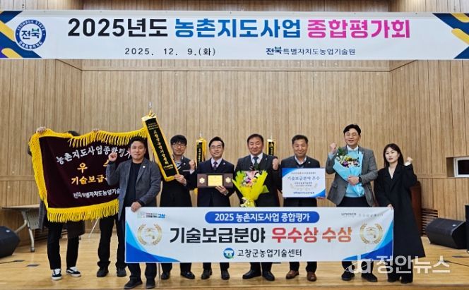 고창군농업기술센터, 농촌지도사업 종합평가 우수