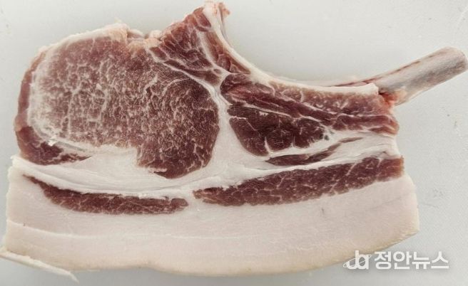색이 붉은 돼지고기