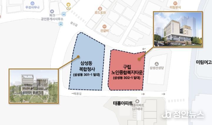관악구 건설사업관리 용역 통합 추진 구역 위치도