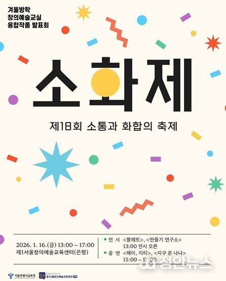 제18회 겨울방학 창의예술교실 융합발표회 포스터