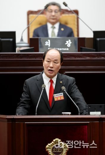 인천시의회 윤재상 의원, 강화군 도로건설 사업 지연 질타