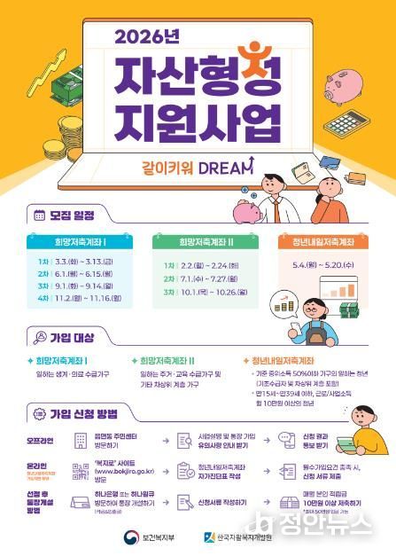 2026년 자산형성 지원사업 포스터