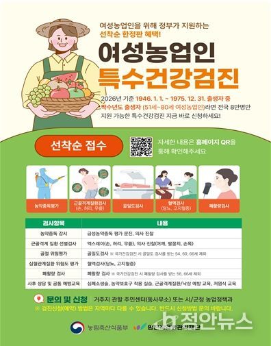 2026년 여성농업인 복지 지원사업