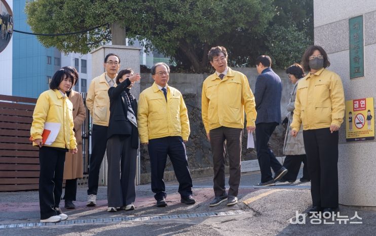 통학로 점검 모습