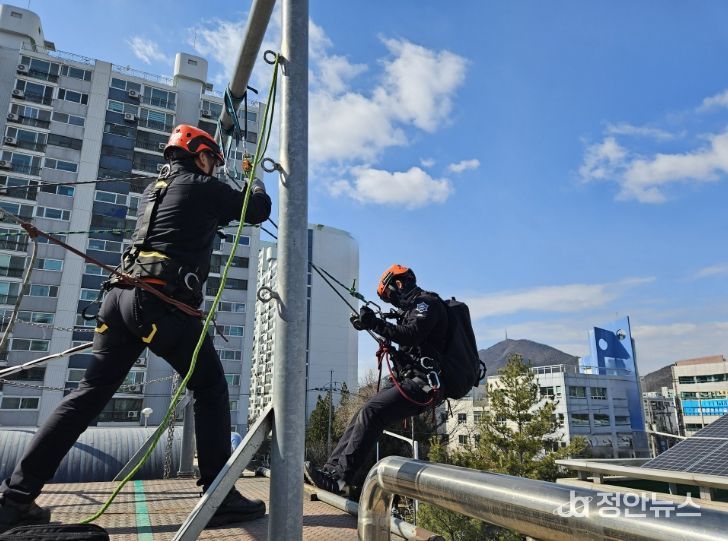 현장대응역량 강화를 위한‘팀 단위 구조훈련’ 자체훈련