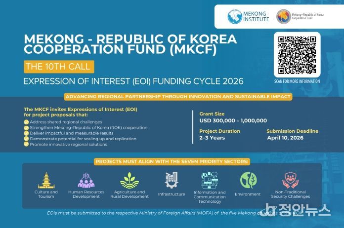 제10차 한-메콩 협력기금 사업 공모 포스터